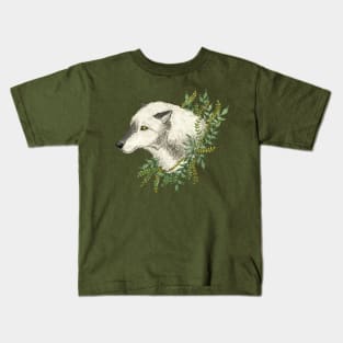 Plant Loving Wolf Kids T-Shirt